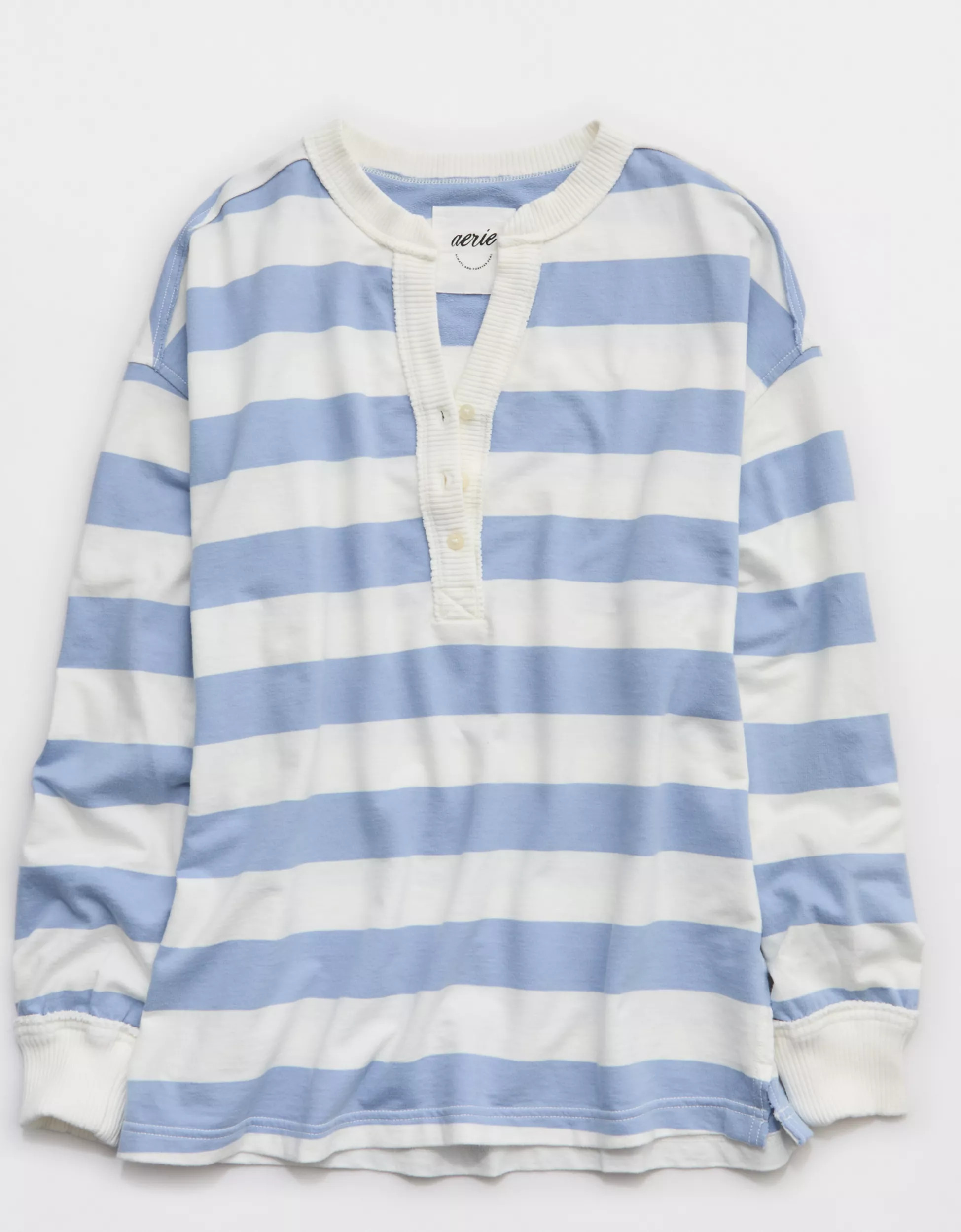 Aerie Poolside Terry Henley Sweatshirt | Aerie