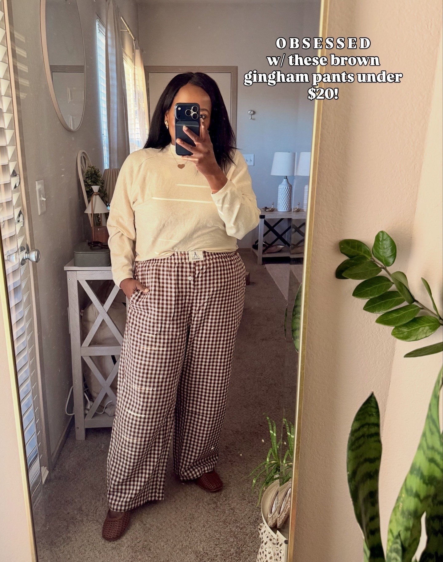  Brown gingham printed lounge pants from Amazon 🤎

#LTKootd #LTKdayinmylife #LTKgrwm
