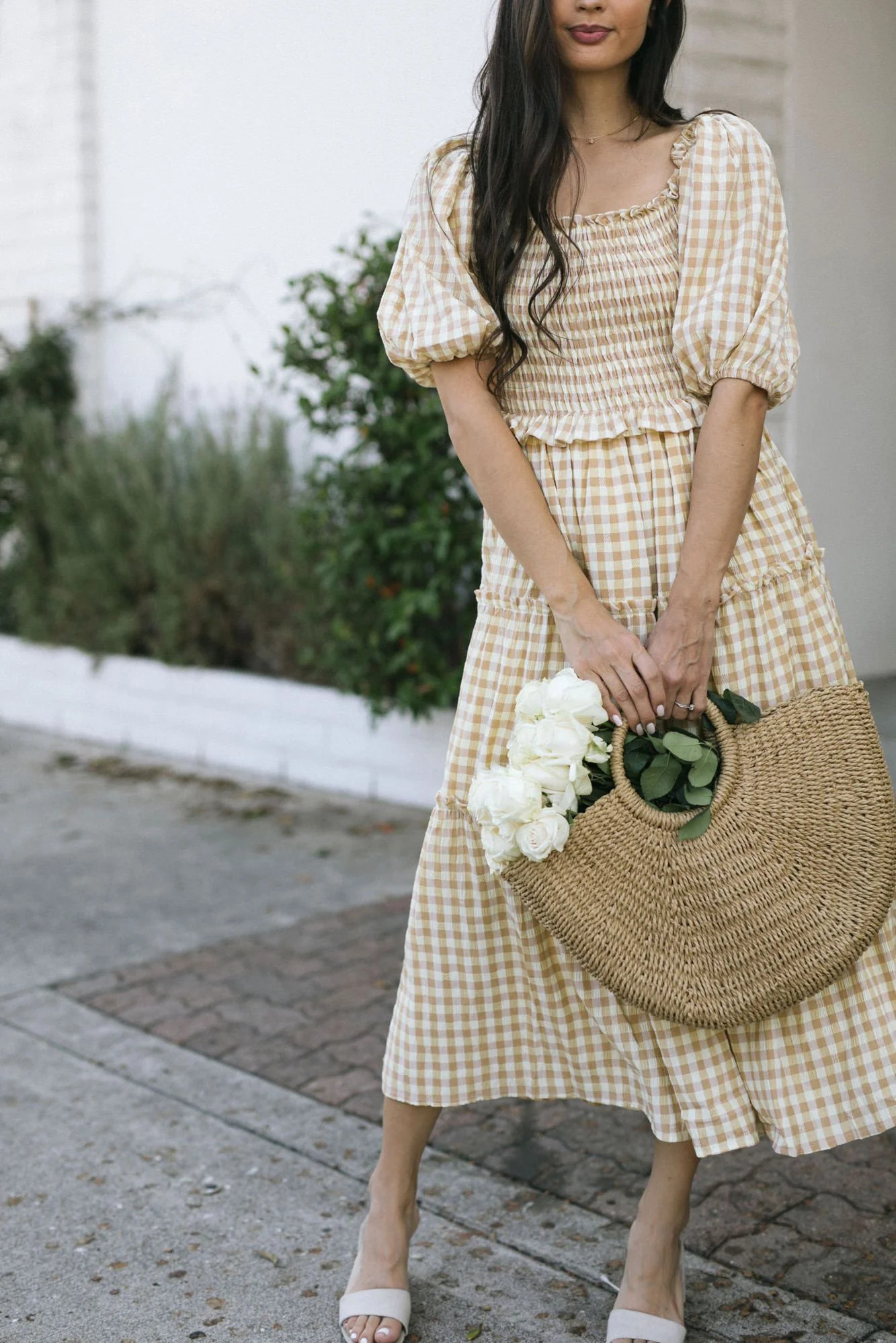 Anne Gingham Maxi Dress | Morning Lavender