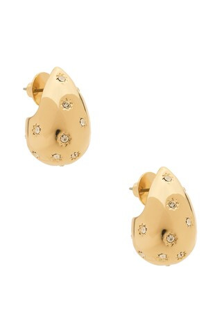 Roxanne Assoulin Twinkle Tear Drop Earrings in Metallic Gold | FWRD 