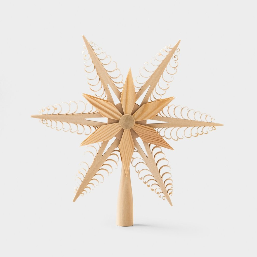 Wooden Folk Art Tree Topper | Schoolhouse