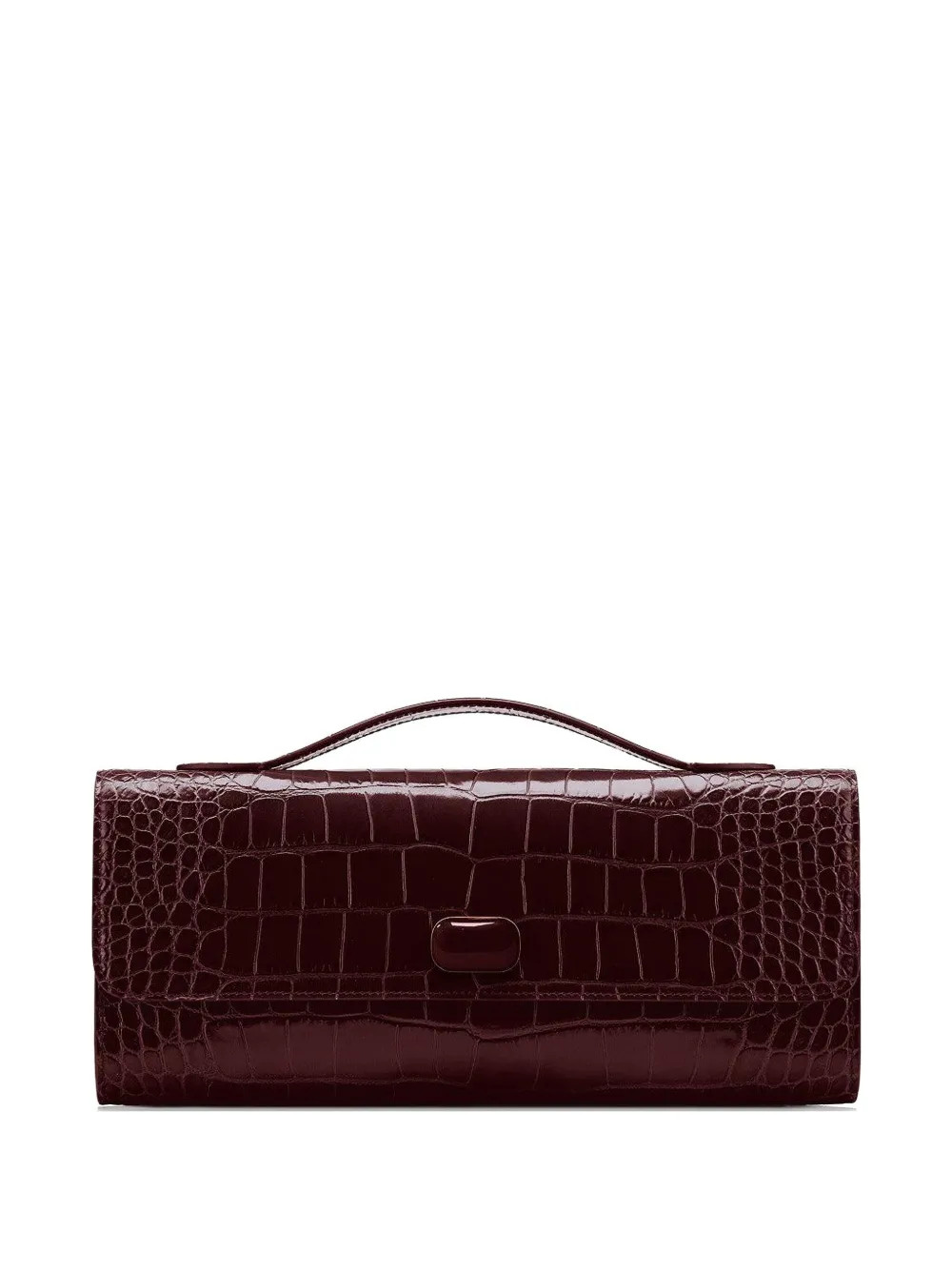 Jeffrey Levinson Alex crocodile-effect Clutch Bag | Brown | FARFETCH | Farfetch Global