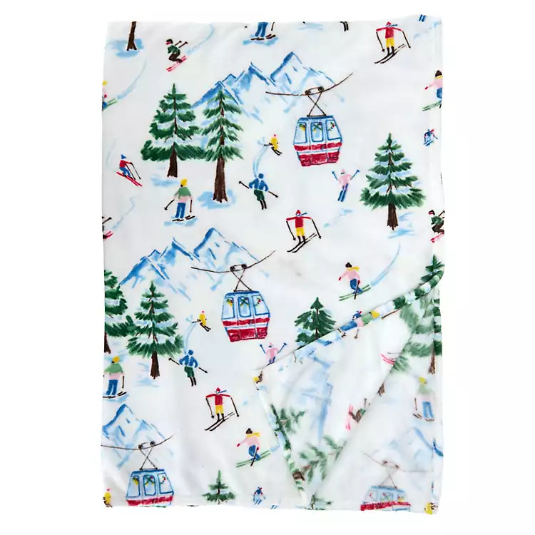 Ski Slopes Plush Throw | Kirklands Home | Kirklands