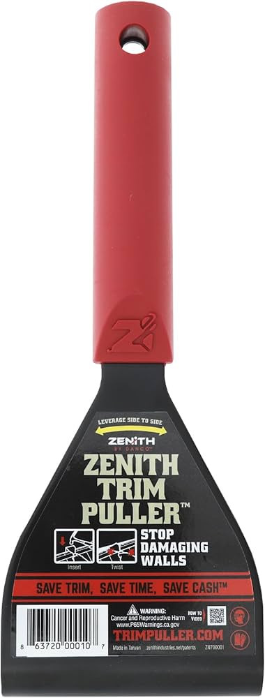 Zenith by Danco Trim Puller ZN700001, Pry Bar, Wrecking Bar, Crowbar Multi-Tool for Baseboard, Mo... | Amazon (US)
