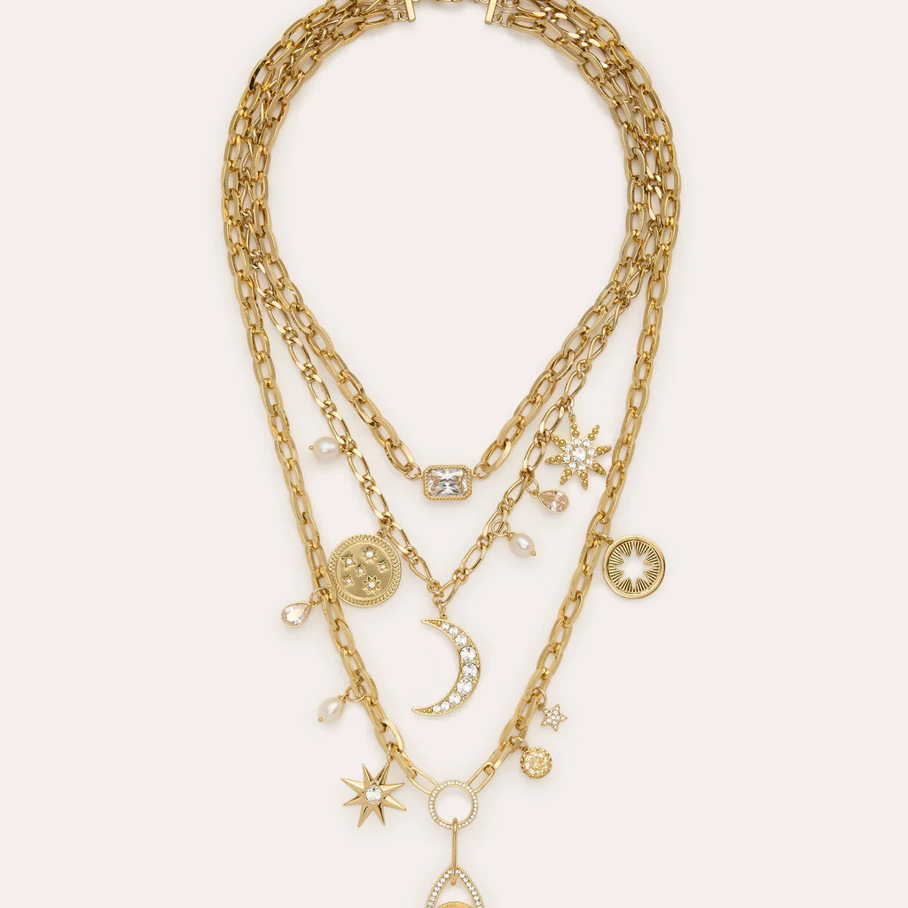 Kahleah Layered Charm Necklace | Ramy Brook