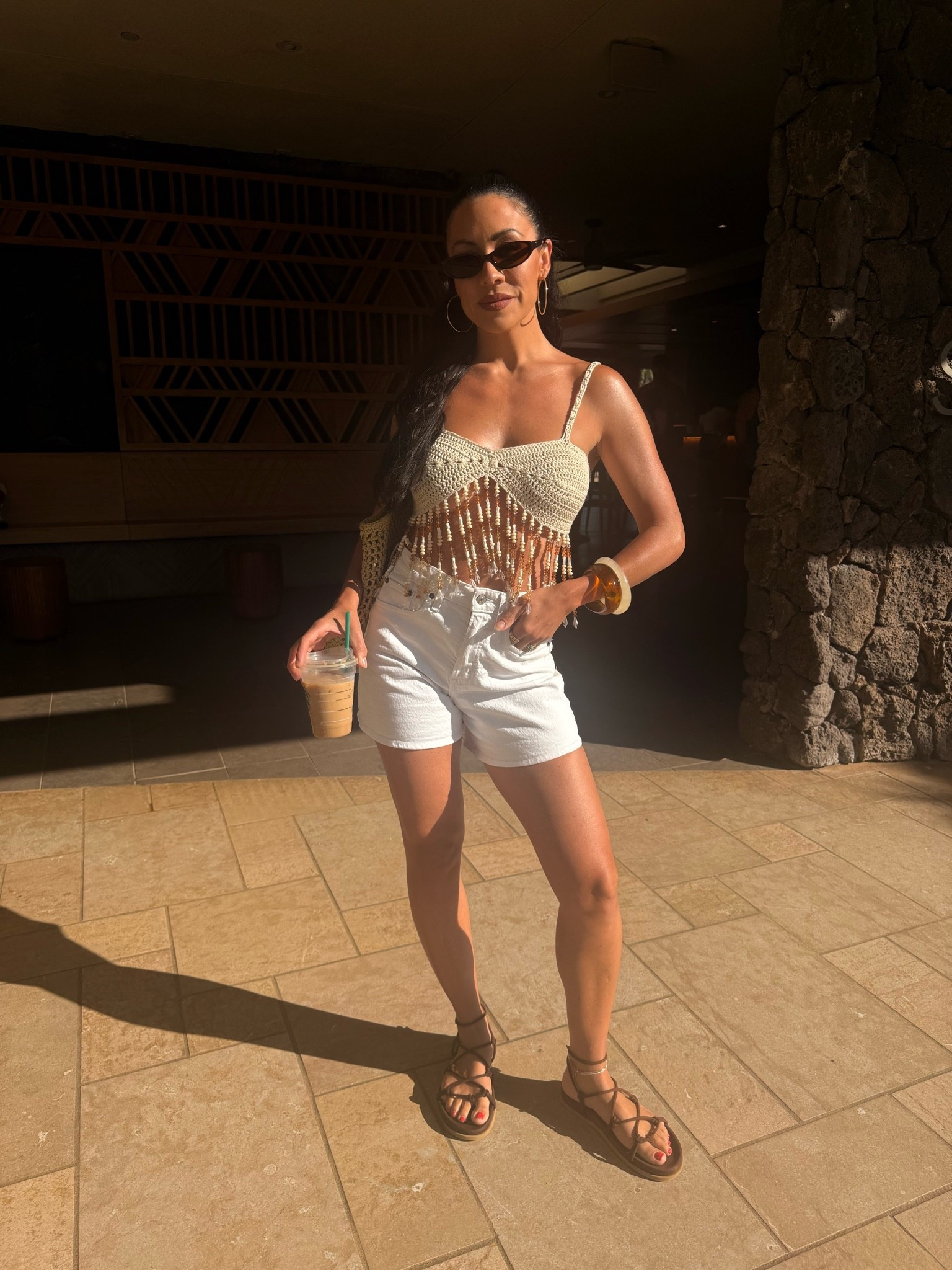 Recent outfit I wore on vacation! 
@12th Tribe crochet top size small
@abercrombie shorts size 25

#LTKgrwm #LTKootd #LTKdayinmylife
