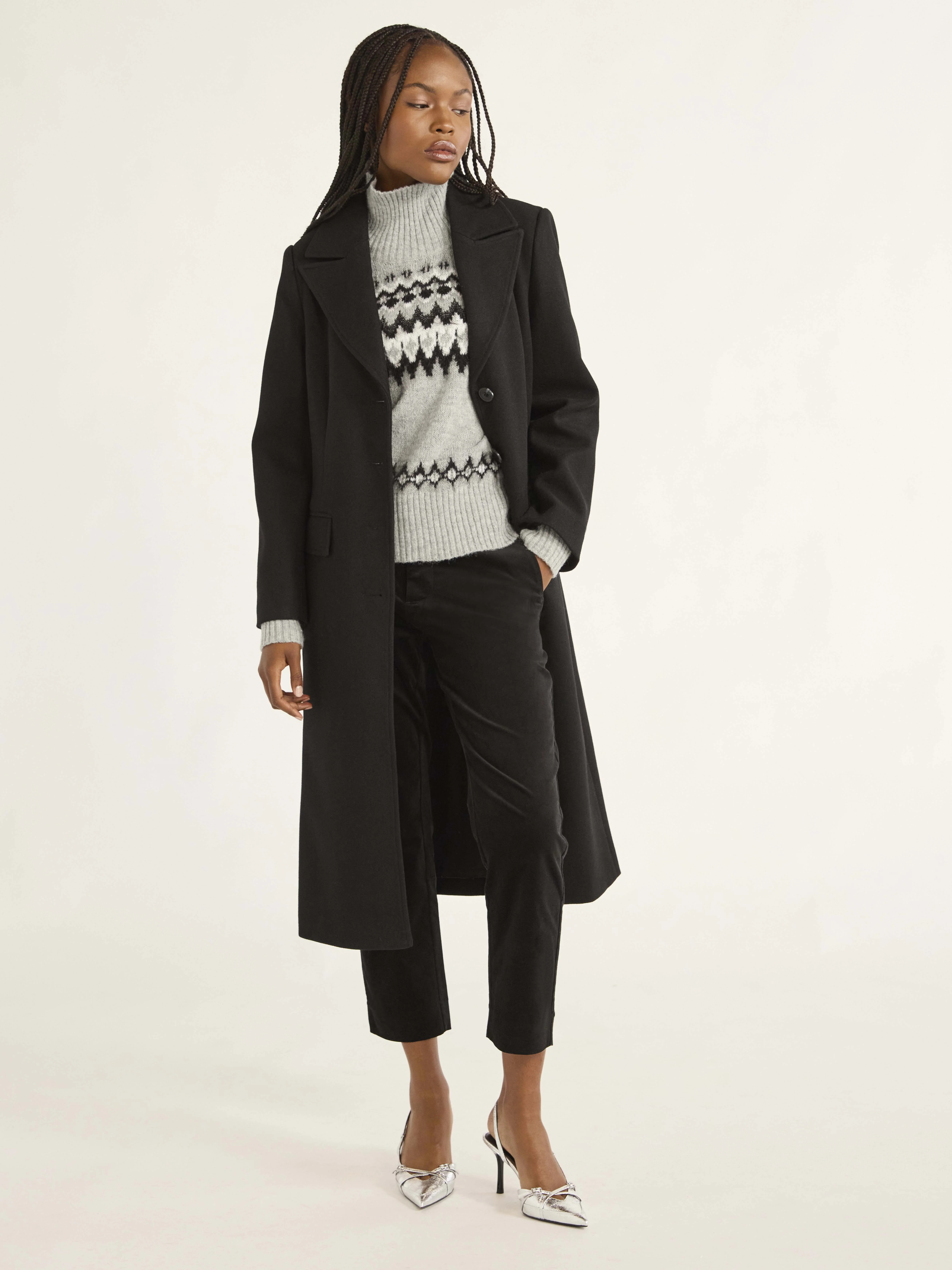 Free Assembly Women’s Faux Wool Long Coat, Sizes XS-XXXL | Walmart (US)