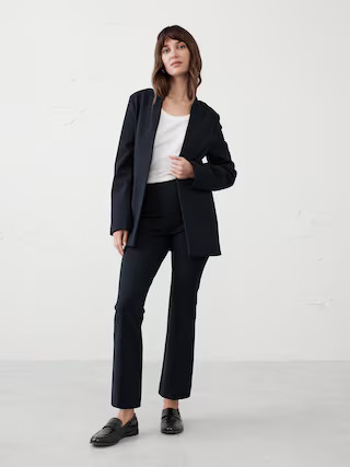 Ponte Collarless Blazer | Banana Republic Factory