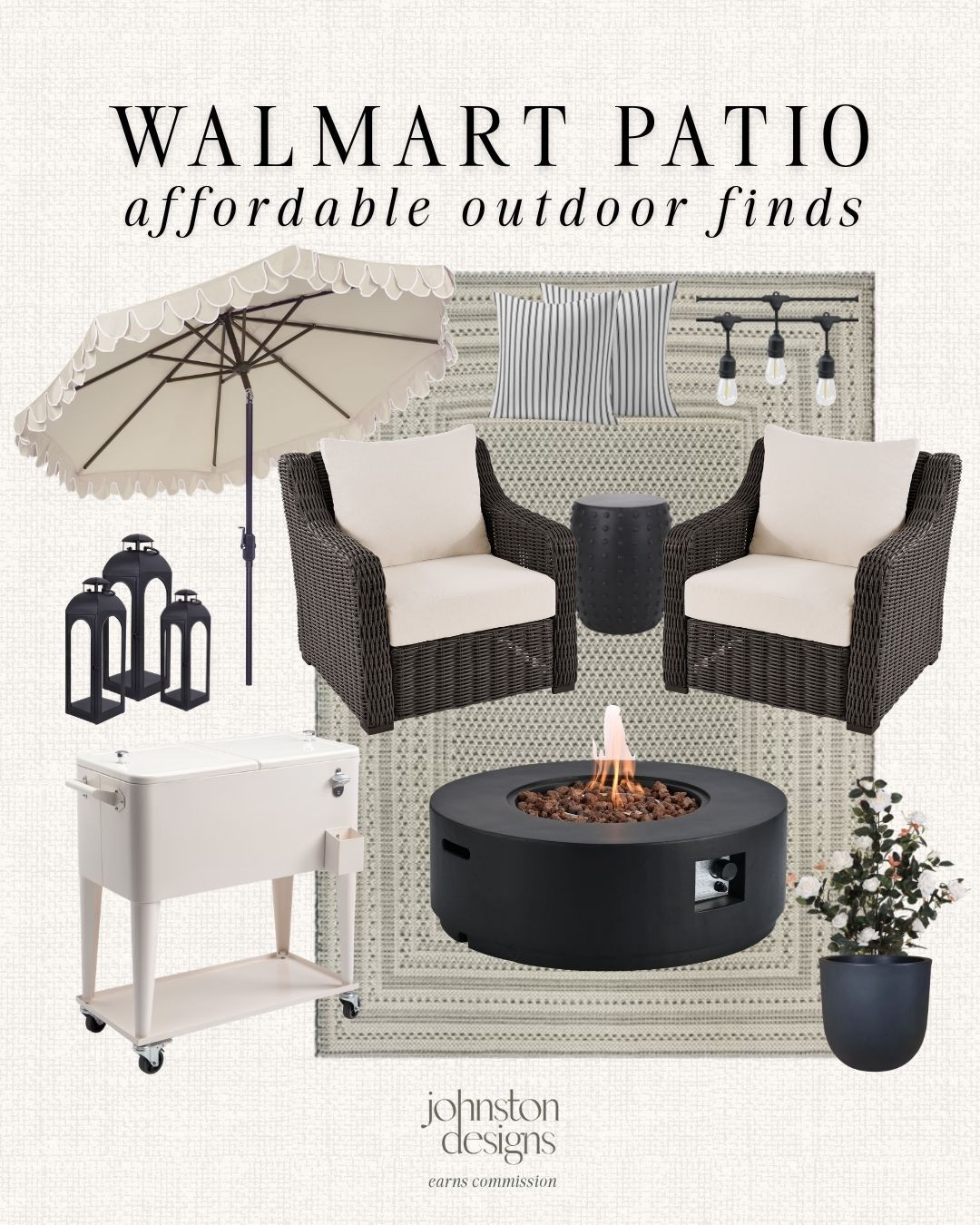 Walmart patio finds to refresh your outdoor space for less this summer. 🌿

Walmart patio, outdoor finds, affordable patio, outdoor furniture, wicker chairs, patio umbrella, fire pit, outdoor rug, string lights, garden stool, lanterns, rolling cooler, planter, faux flowers, backyard decor, porch styling, summer entertaining 

 #LTKHome
