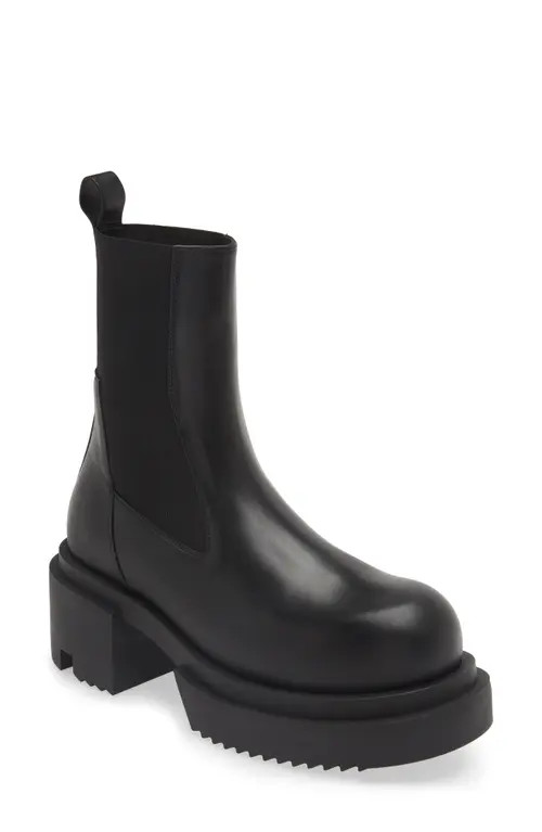 Rick Owens Porterville Beatle Bogun Chelsea Boot in Black at Nordstrom, Size 11Us | Nordstrom