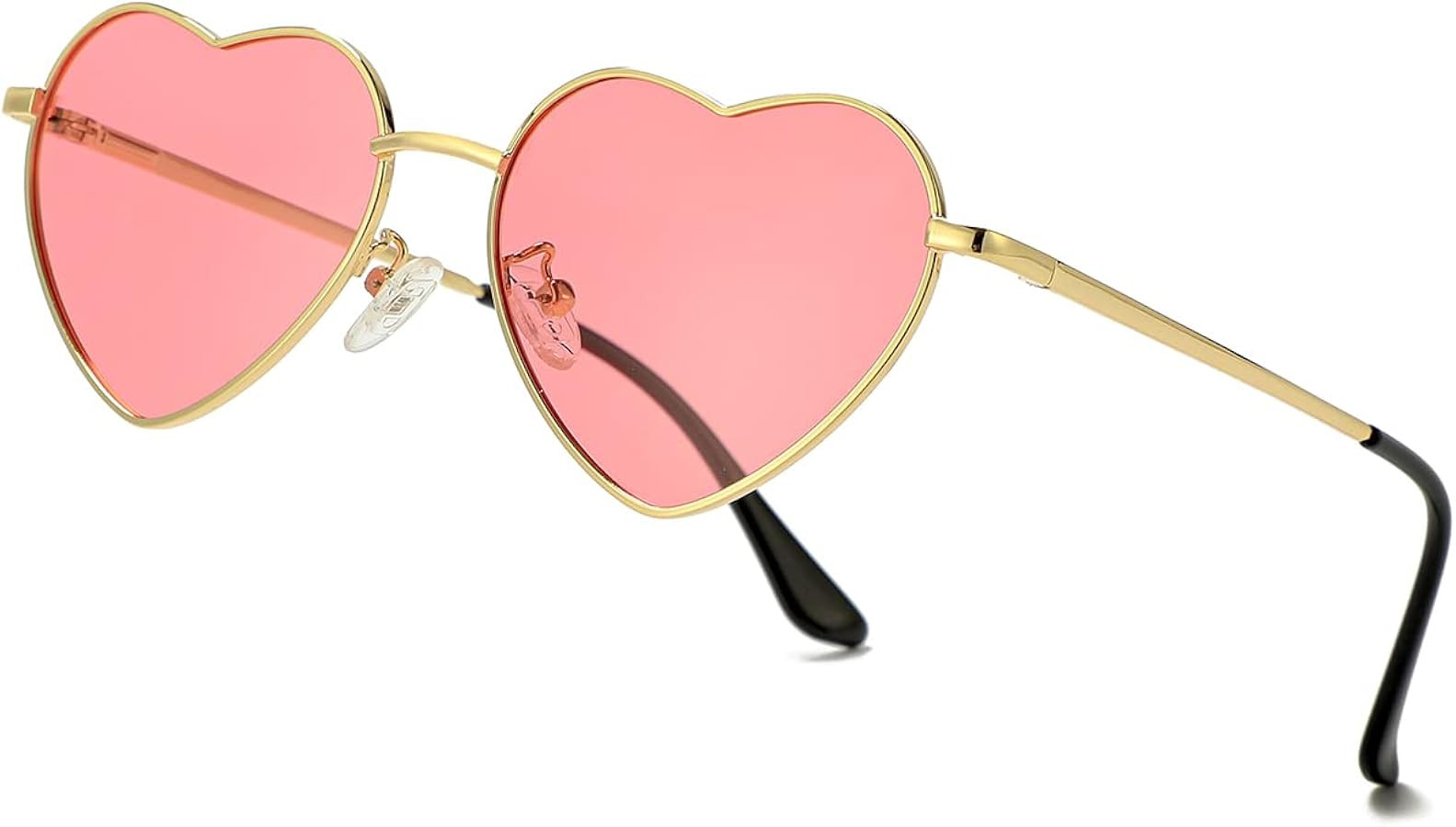 JOVAKIT Polarized Heart Sunglasses for Women Fashion Lovely Style Metal Frame UV400 Protection Le... | Amazon (US)