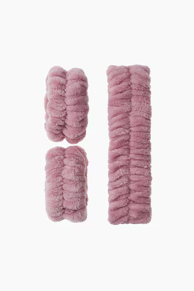 H & M - Makeup Headband and Wristband Set - Pink | H&M (US + CA)