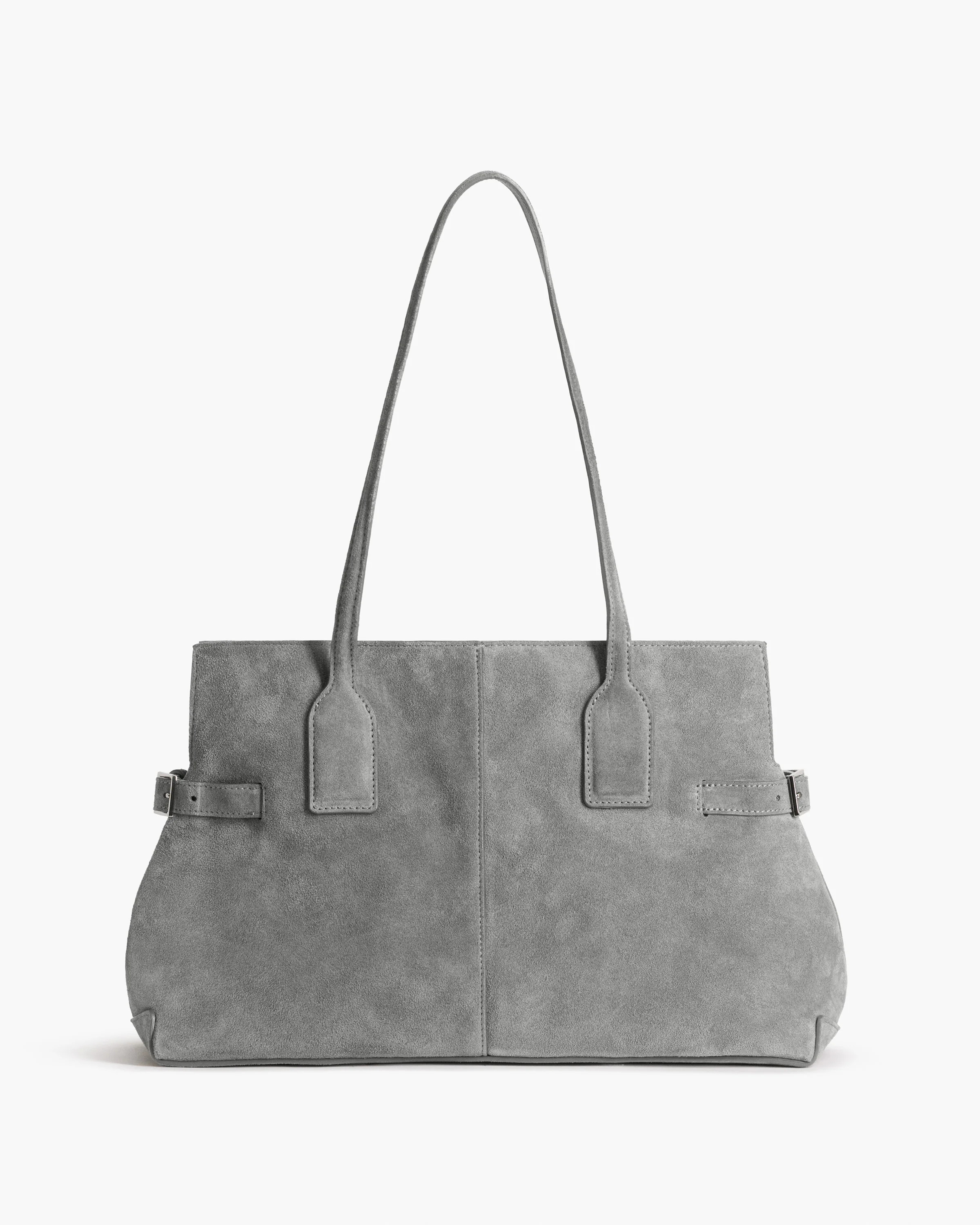 Lisa Bowler Bag Suede Stone Grey | Flattered