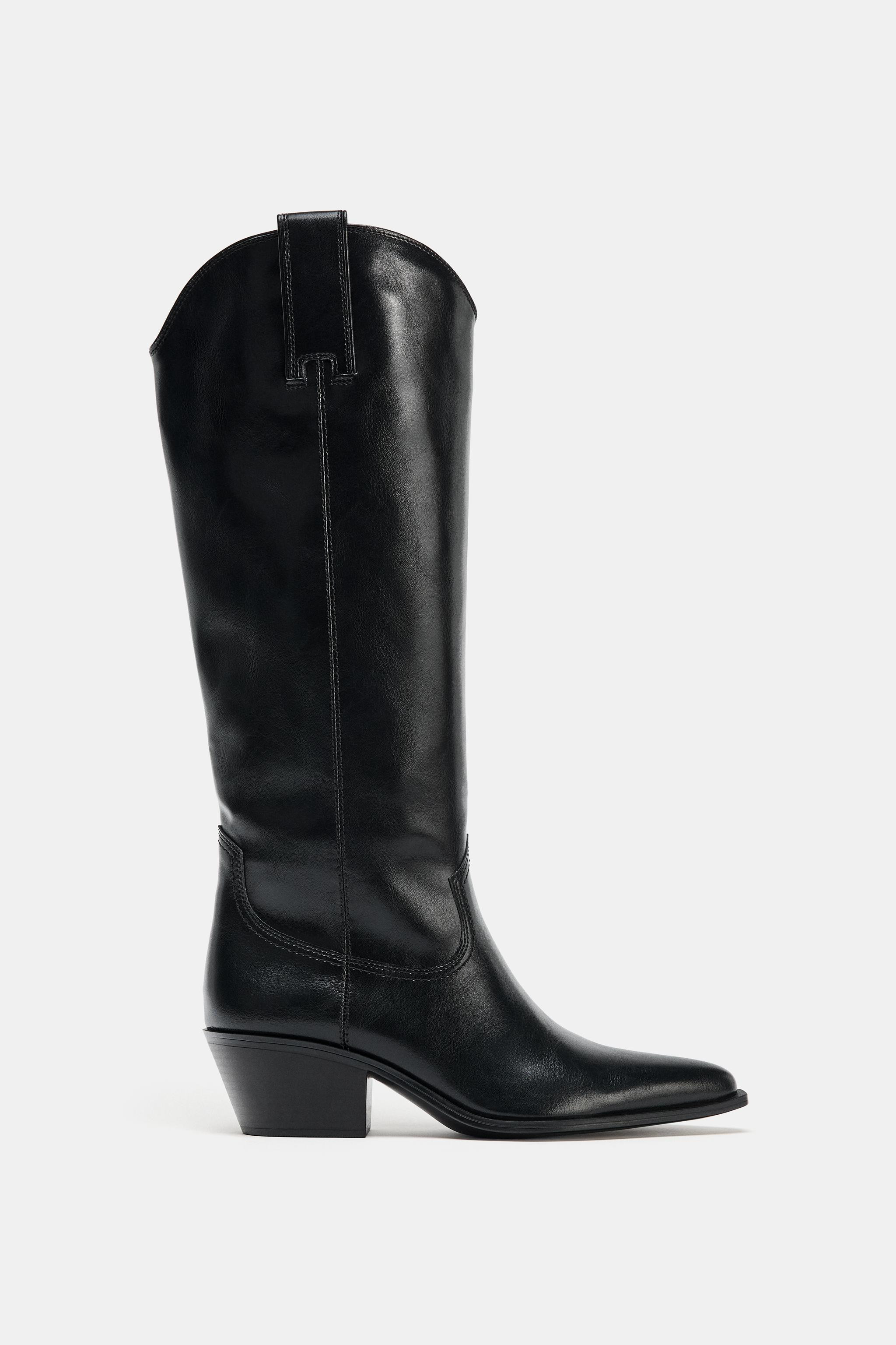 COWBOY KNEE HIGH BOOTS | Zara US