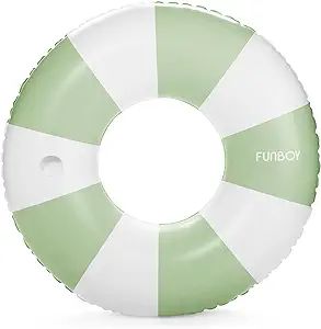 FUNBOY Giant Vintage Sage Green Stripe 48'' Tube Float with Integrated Cup Holder, Perfect for a ... | Amazon (US)