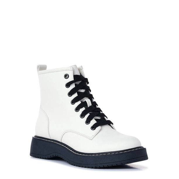 Madden NYC Women's Nappa Lace-up Moto Boots - Walmart.com | Walmart (US)