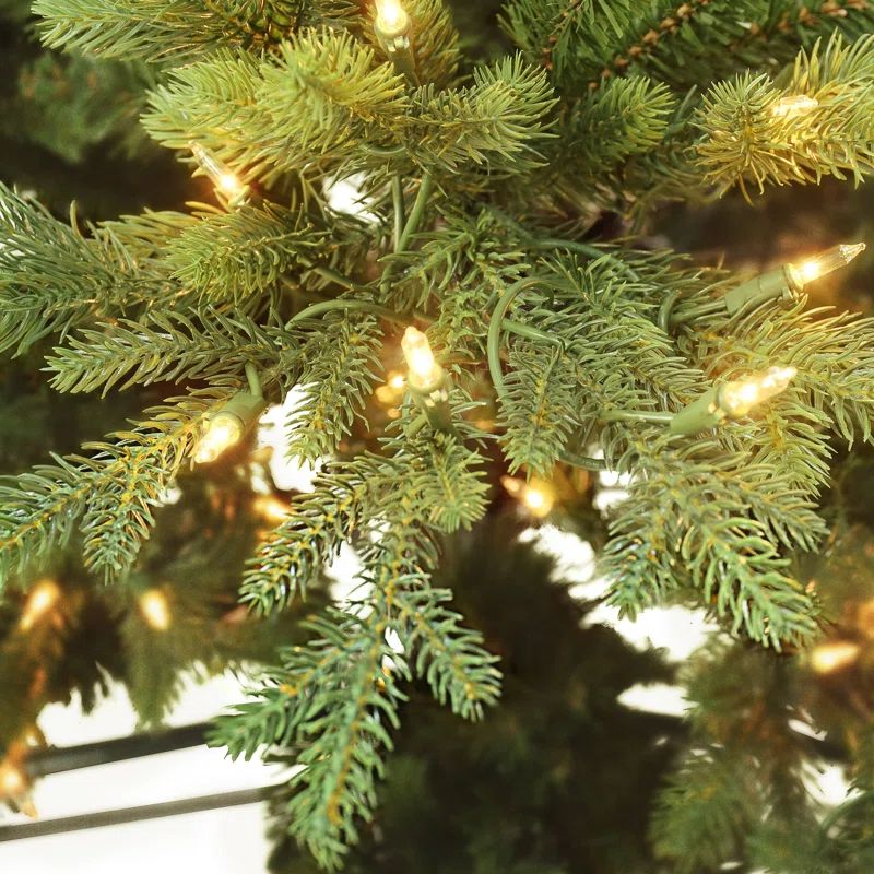 90" H Slender Green PVC & PE Blend Fir Christmas Tree with 500 Lights | Wayfair North America