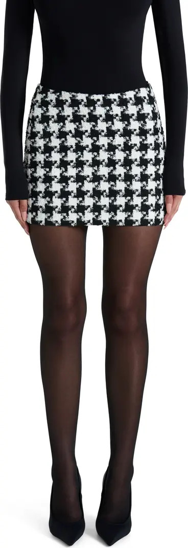 Houndstooth Check Tweed Miniskirt | Nordstrom