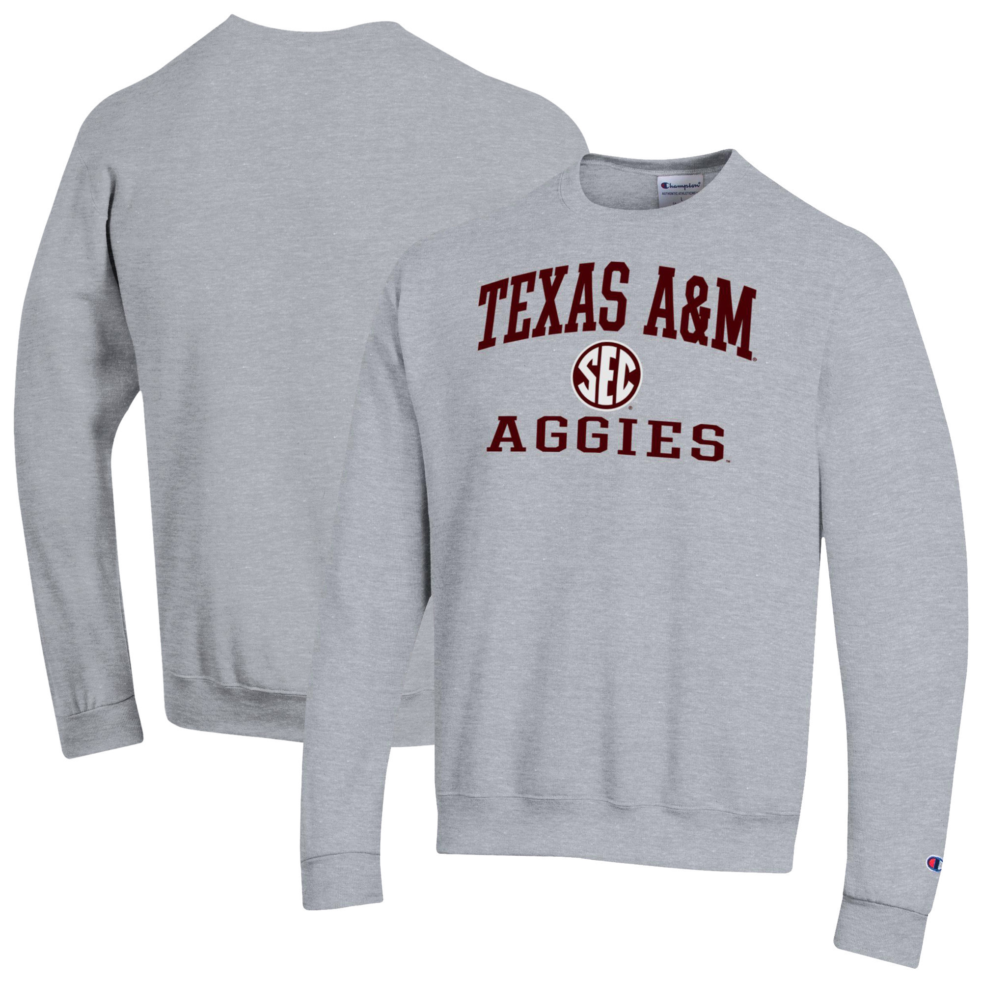 Men's Champion Gray Texas A&M Aggies Team Fleece Pullover Sweatshirt | Fanatics