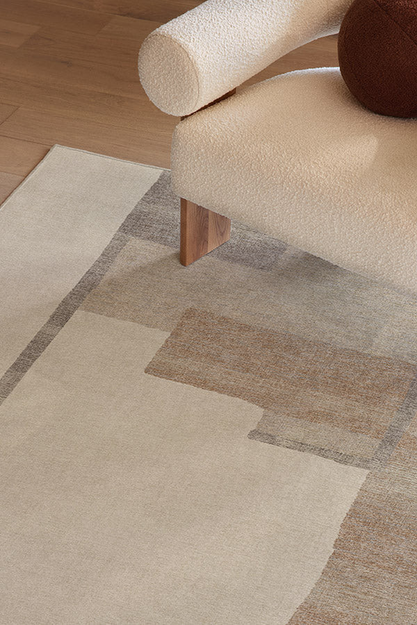 Haylan Ivory & Copper Rug | Ruggable