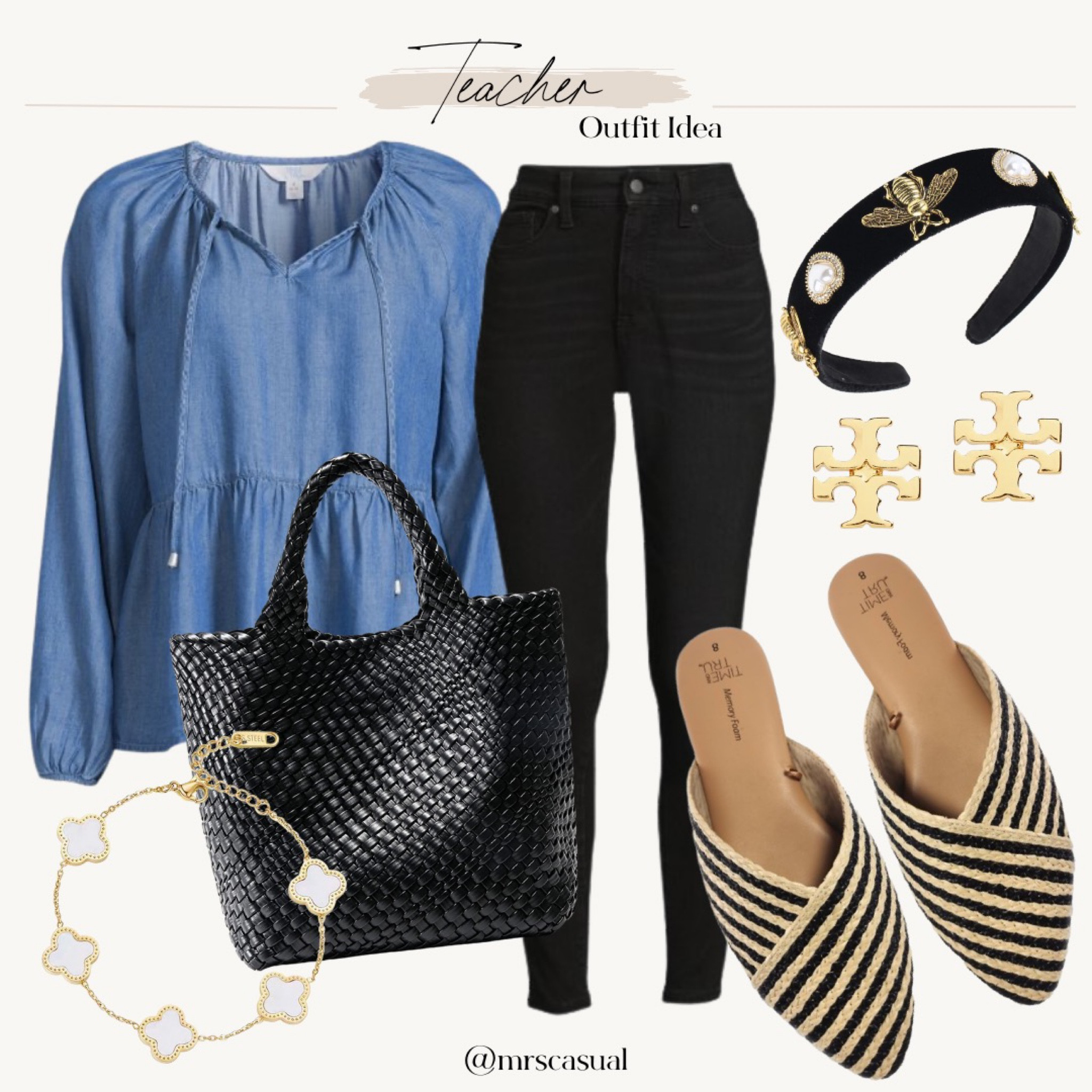 Casual teacher black and denim outfit idea #LTKFind 

#LTKworkwear #LTKunder50