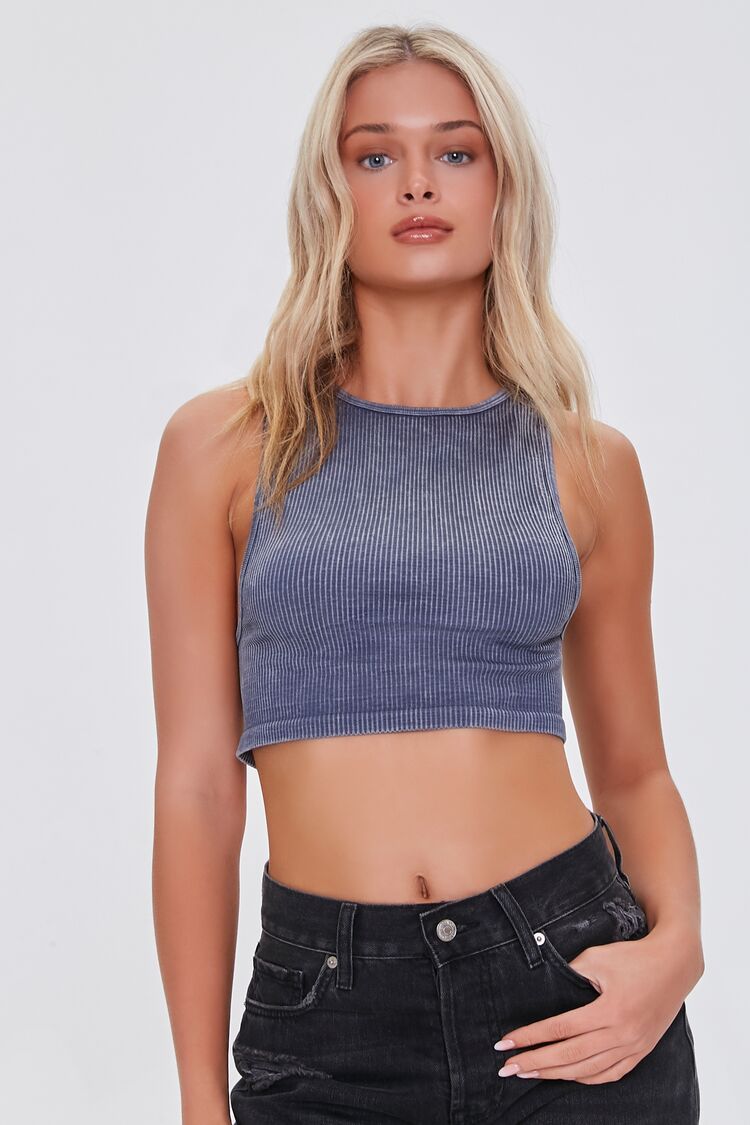 Ribbed Knit Cropped Tank Top | Forever 21 (US)