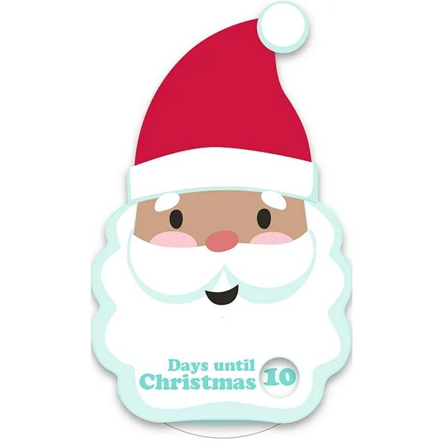 Santa Countdown Christmas Gift Tags, Red, 3 Count, by Holiday Time | Walmart (US)