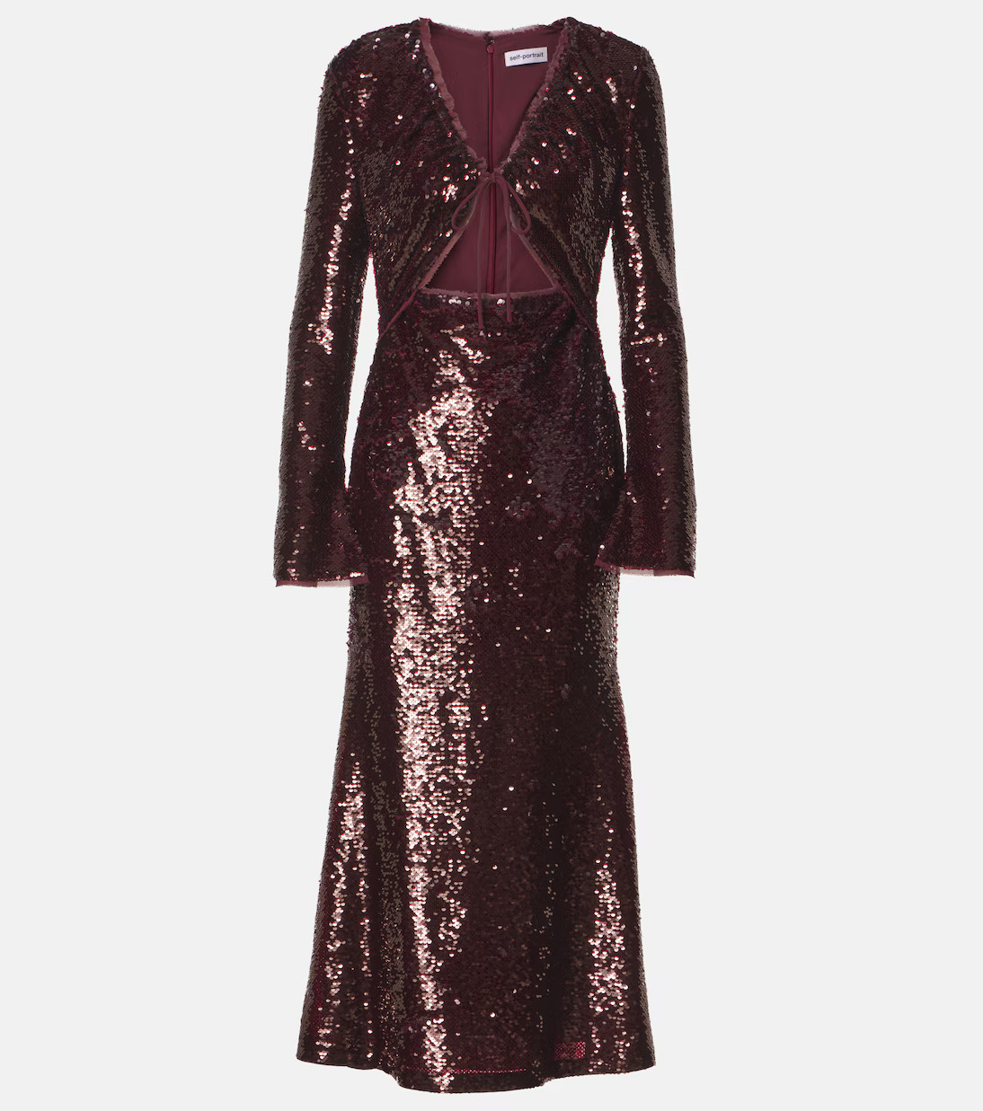 Sequined cutout midi dress | Mytheresa (UK)