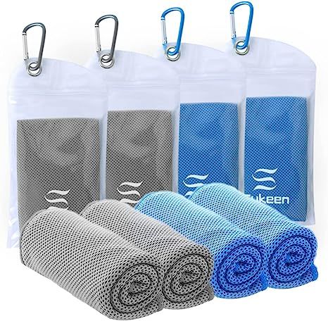 Sukeen [4 Pack] Cooling Towel (40"x12"),Ice Towel,Soft Breathable Chilly Towel,Microfiber Towel f... | Amazon (US)