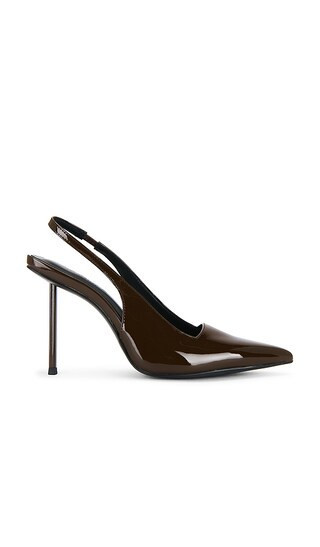 FEMME LA G63 Slingback Pump in Chocolate. - size 5 | Revolve Clothing (Global)