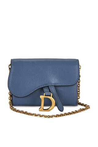 Dior Saddle Pouch in Blue | FWRD 