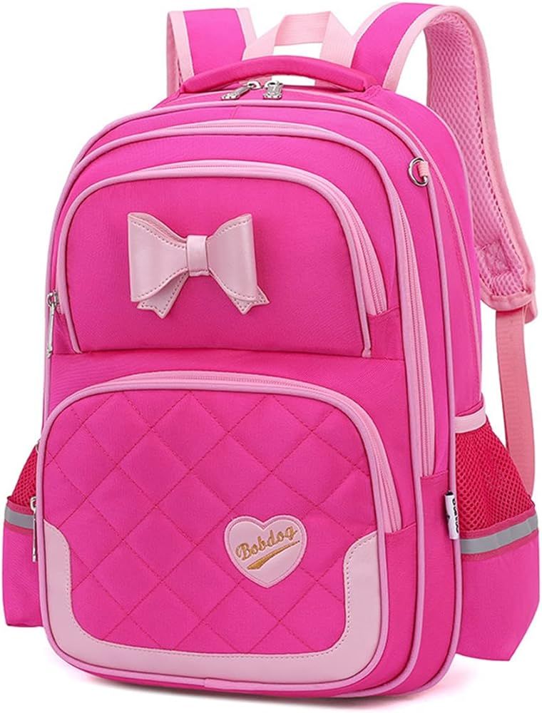 VIDOSCLA School Bags for Girls,Cute Bowknot Students Backpack,Elementary Princess Bookbag Sets fo... | Amazon (US)