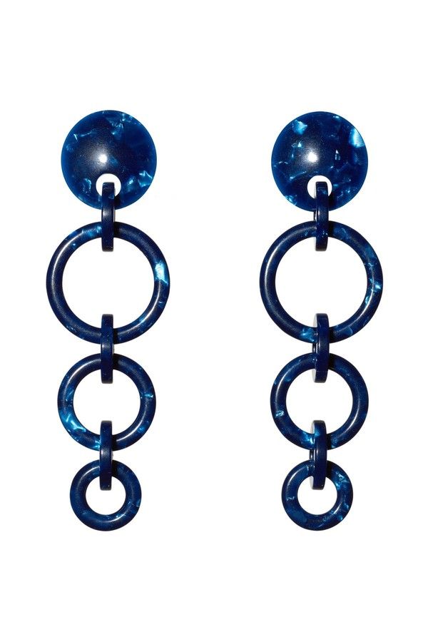 Lele Sadoughi Wind Chime Hoop Earrings Blue | Orchard Mile