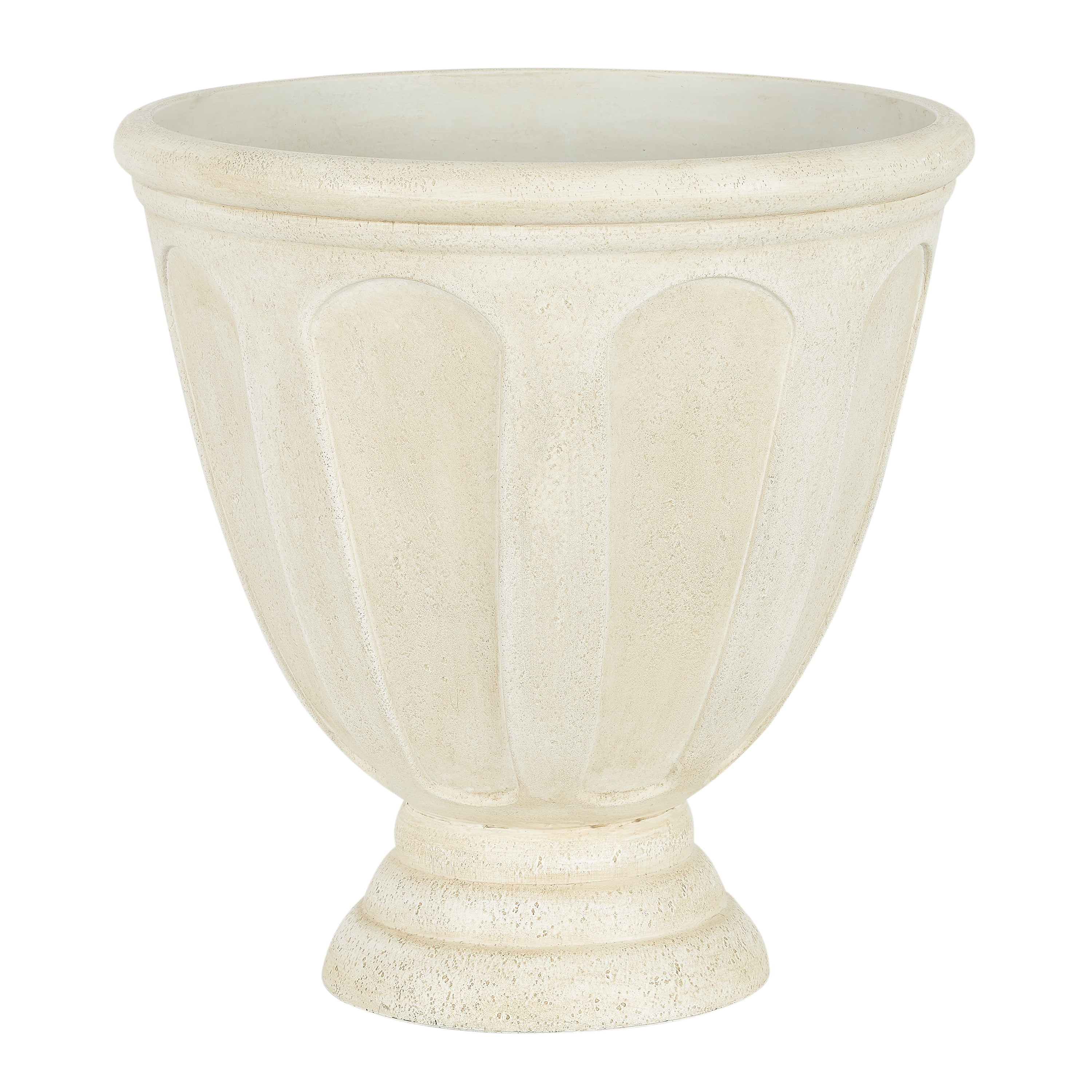 Better Homes & Gardens 17" x 17" x 17.25" Chancelor Beige Resin Urn Planter - Walmart.com | Walmart (US)