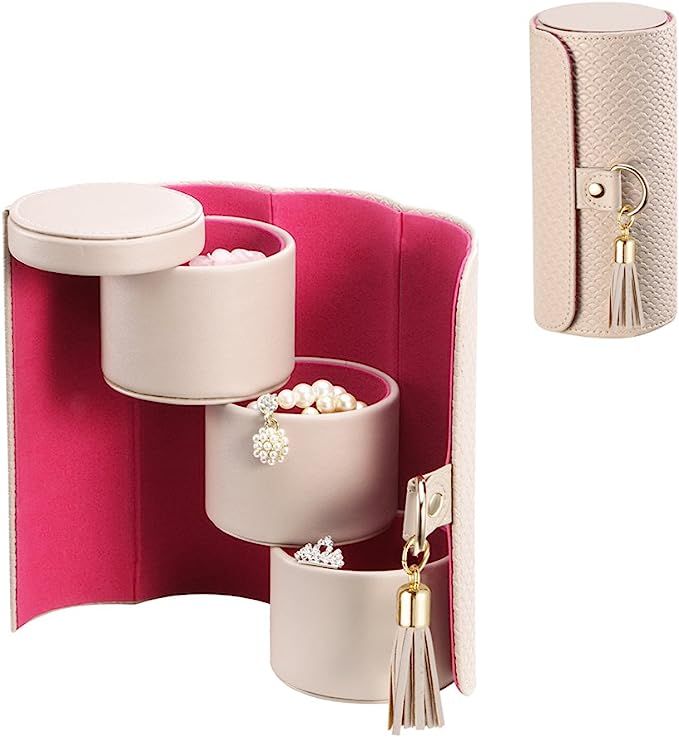 Vlando Viaggio Small Jewelry Case Box, Travel Essential Accessories for Women, Gifts for Traveler... | Amazon (US)