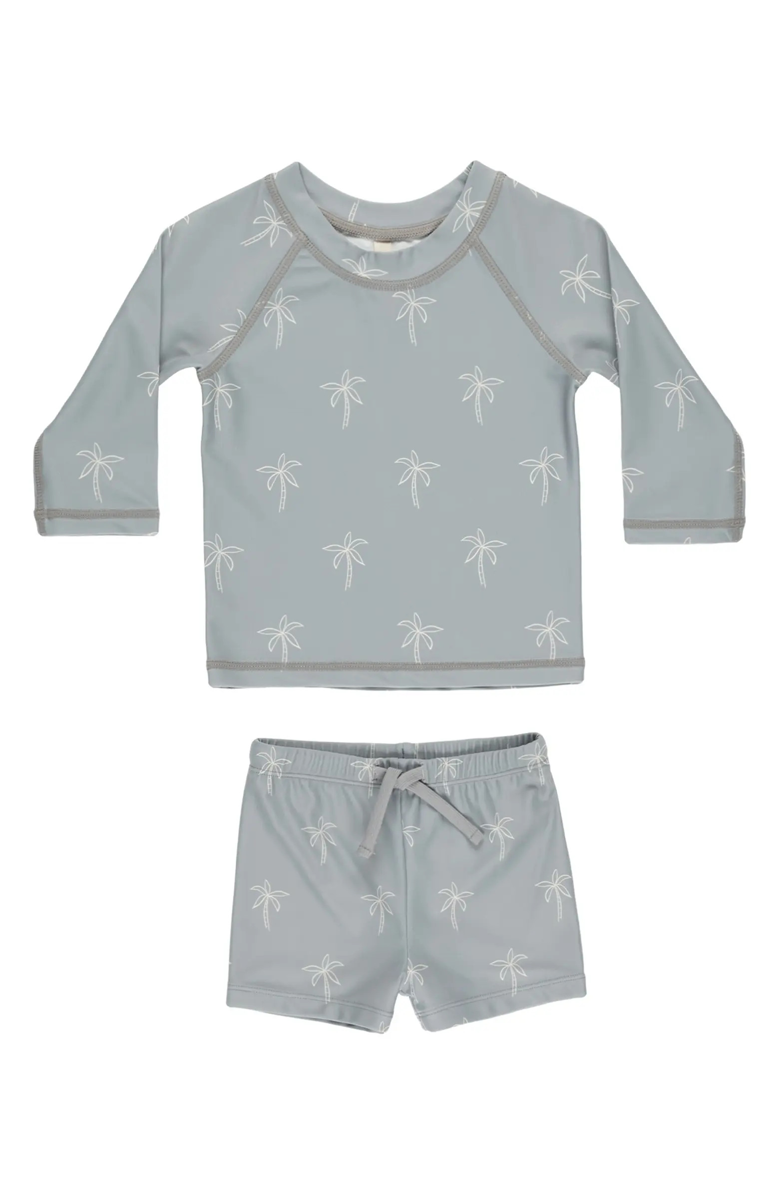 QUINCY MAE Rinn Long Sleeve Two-Piece Rashguard Swimsuit | Nordstrom | Nordstrom