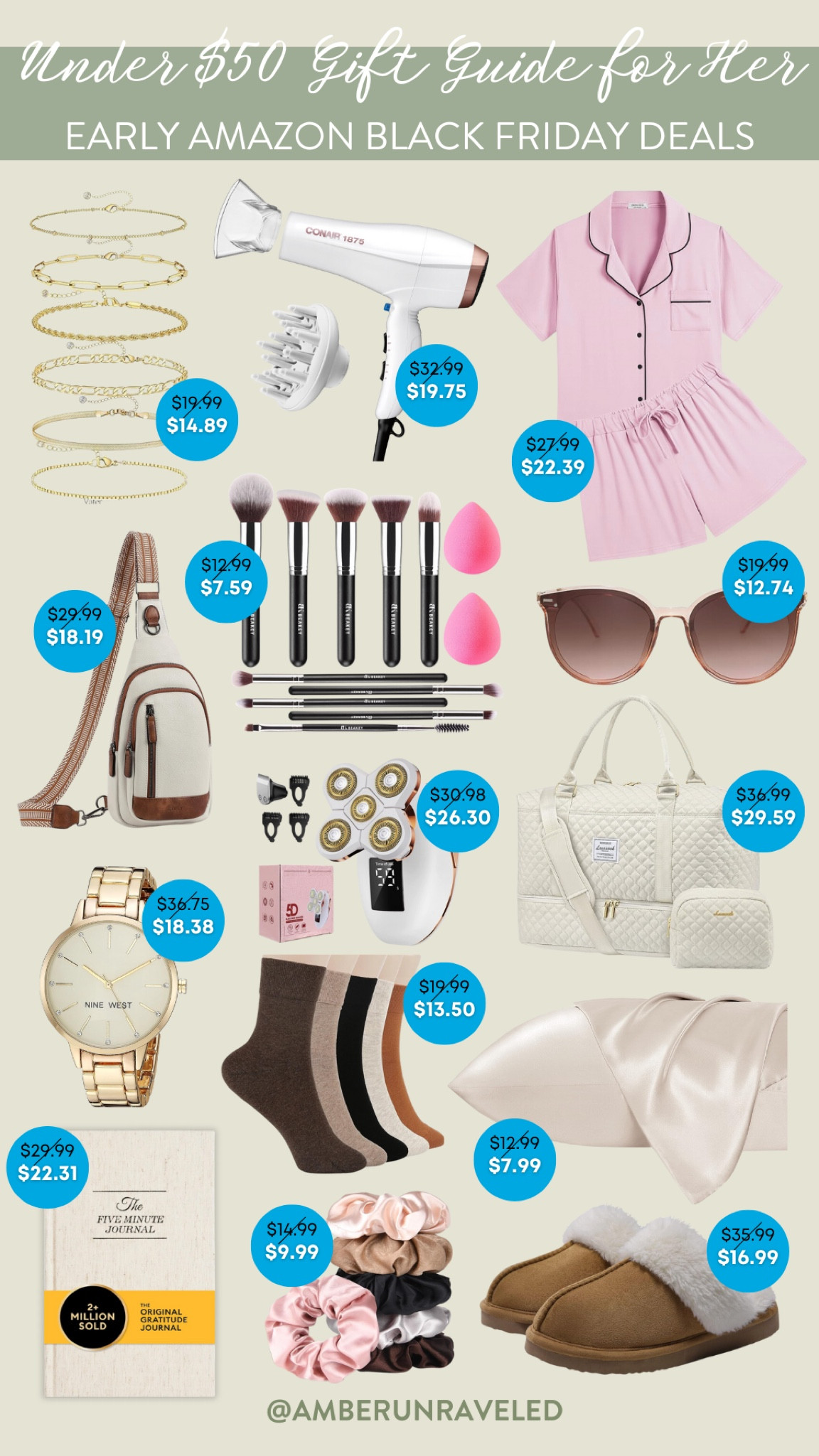 Check out the perfect gifts for her, all under $50, in these early Amazon Black Friday deals. From cozy favorites to cute accessories, there's something you're wife or girlfriend will surely love!
#loungewear #beautyessential #daintygold #onsalenow #CreatorFavorites2024 #giftguide #cyberweeksale

#LTKCyberWeek #LTKGiftGuide #LTKFindsUnder50