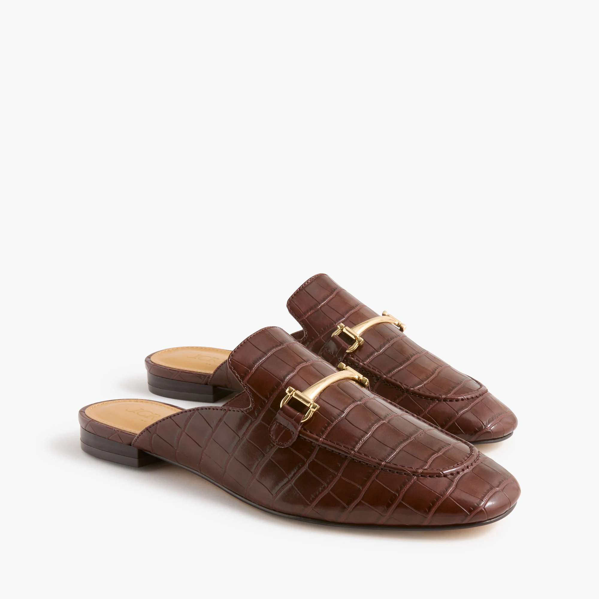 Crocodile bit loafer mules | J.Crew Factory