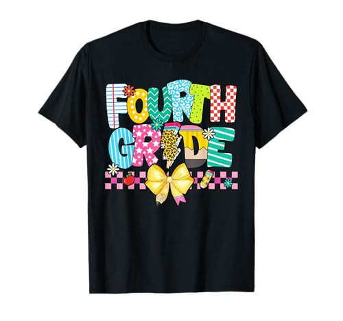 4th Grade for Boys Girls Teacher Fourth Grade Back to School T-Shirt | Amazon (US)