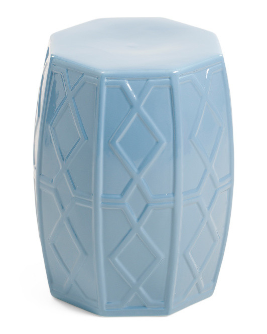 19.5in Luxury Porcelain Andreu Garden Stool | Chairs & Seating | Marshalls | Marshalls
