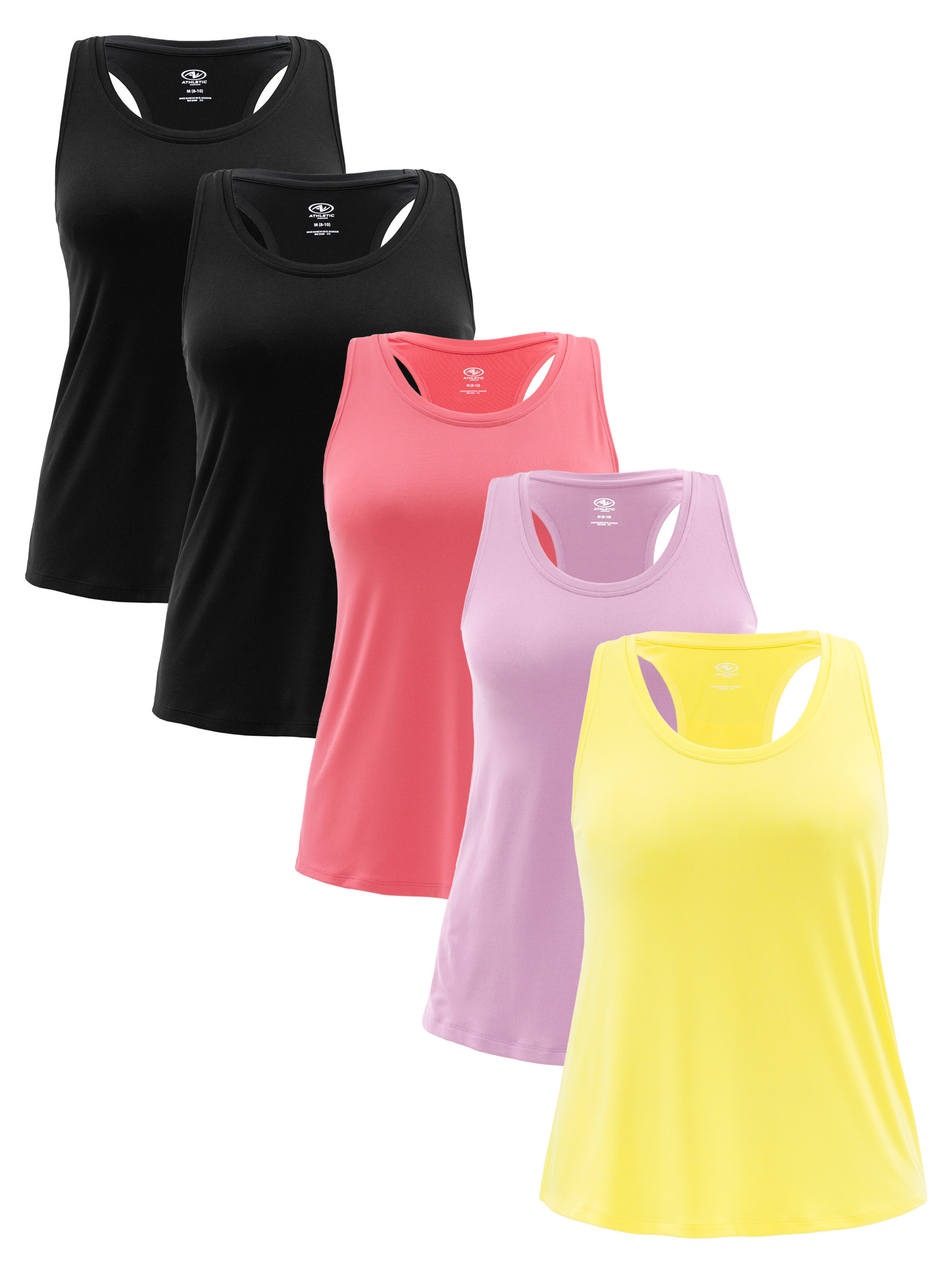 Athletic Works Women's Core Active Racerback Tank Top, 5-Pack | Walmart (US)