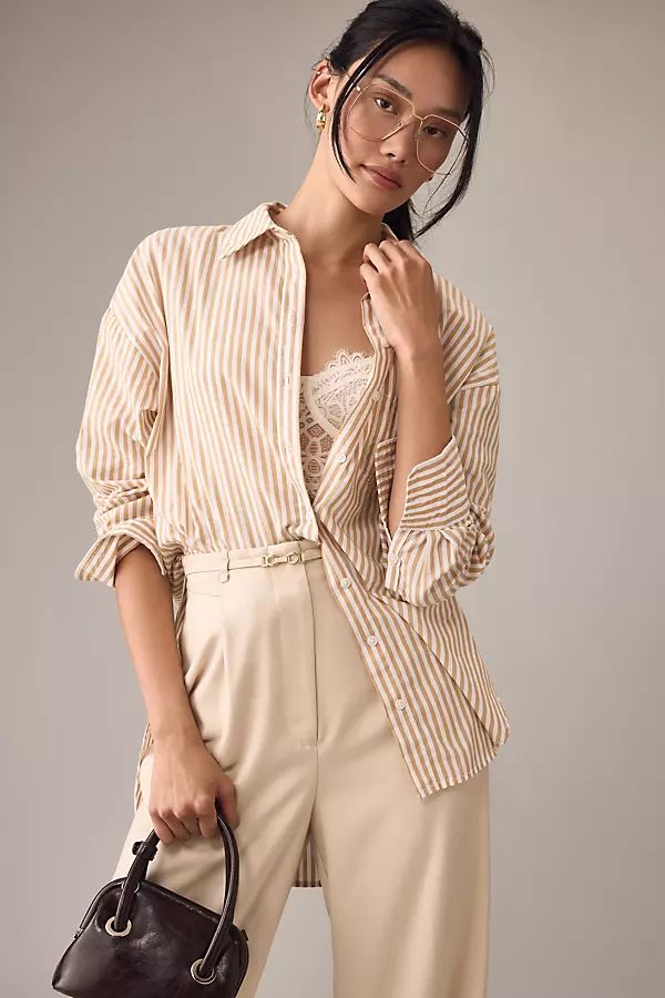 The Bennet Buttondown Shirt by Maeve: Striped Edition | Anthropologie (US)