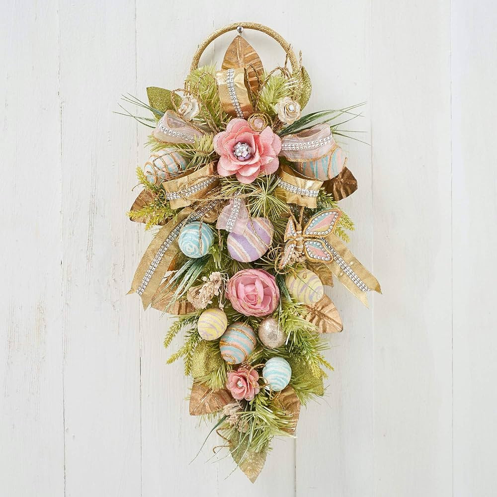 Easter Swag for Front Door - Handmade Easter Egg Swag for Wall, Staircase, Inside; Easter Decorat... | Amazon (US)