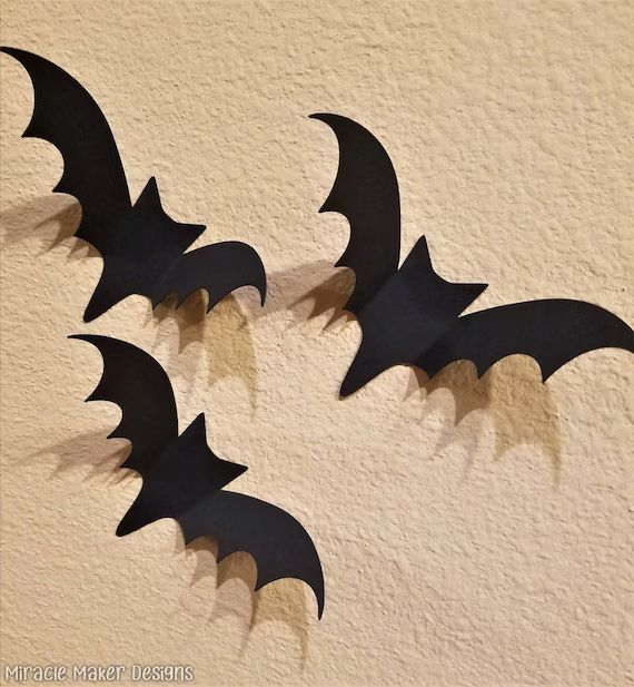 Halloween Bats Flying Bats 3D Bats Wall Decor Halloween - Etsy | Etsy (US)