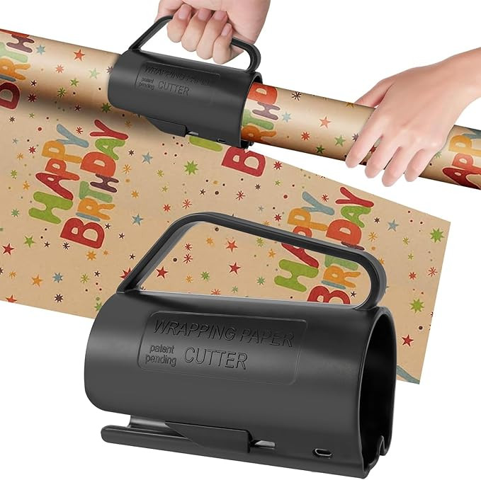 Wrapping Paper Cutter, Decoration Roll Paper Gift Wrap Cutter for Birthday Thanksgiving Christmas... | Amazon (US)