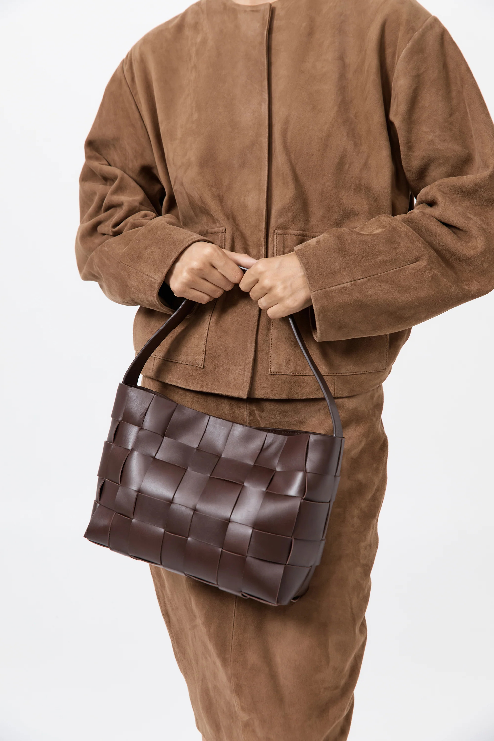 Woven Mini Tote - Chocolate | St. Agni (US, UK, EU)