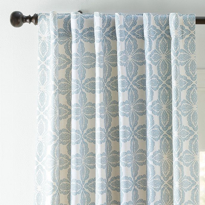 Adela Floral Drapery Panel Lined Polyester Rod Pocket Curtain | Ballard Designs, Inc.