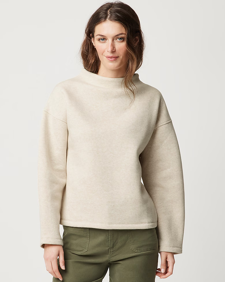 Fleece mockneck sweatshirt | J.Crew Factory