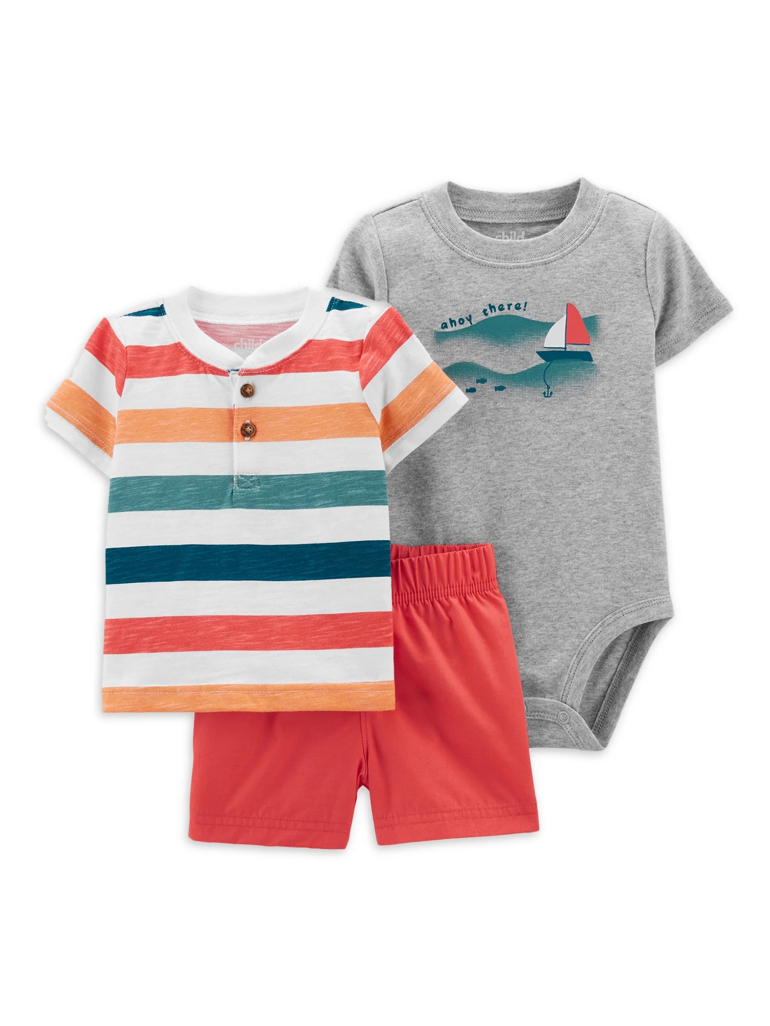 Child Of Mine by Carter's Baby Boys Striped Diaper Cover Set, Sizes 0/3 Months-24 Months - Walmar... | Walmart (US)