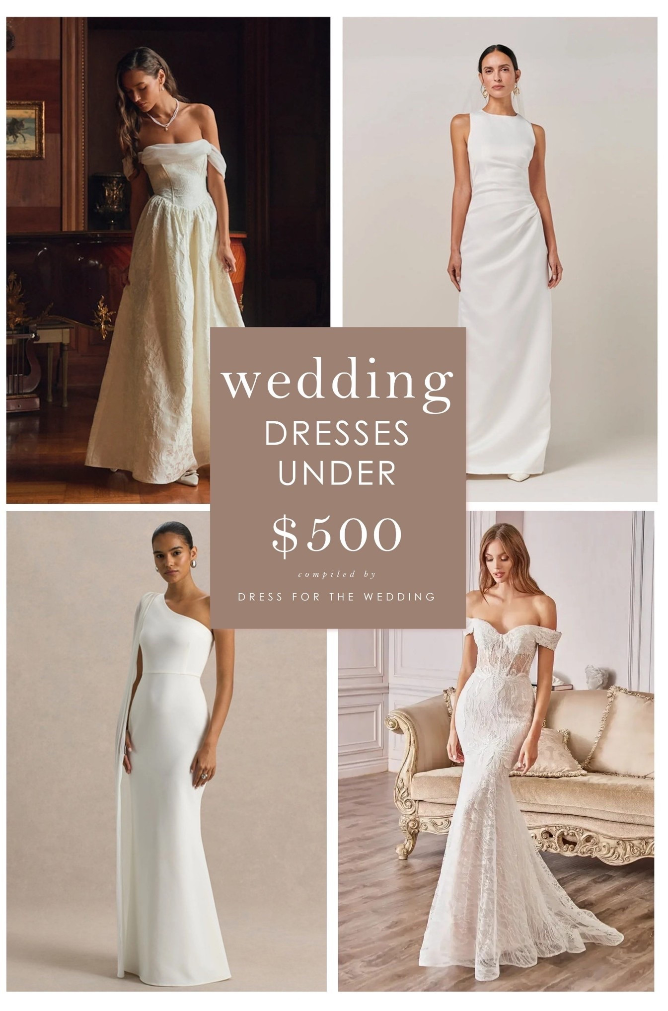 Affordable wedding dresses 
New wedding dresses for 2026!
Wedding dresses for less than $500 from reputable online bridal shops.
Bridal gowns 
After party dress 
Lace wedding dress 
Elopement dress 
Second look
Reception dress
White dress 
Beach wedding dress 
Bride
Bride to be
Bridal style 
Lulus wedding dress 
Club L London wedding dress 
Lady Black Artie wedding dress 
Off the shoulder wedding dress 
Simple wedding gown 
Bridal style 
Follow Dress for the Wedding on the LIKEtoKNOW.it shopping app to get the product details for this look and more cute dresses, wedding guest dresses, wedding dresses, and bridal accessories, plus wedding decor and gift ideas! 

#LTKWedding #LTKSaleAlert #LTKgrwm